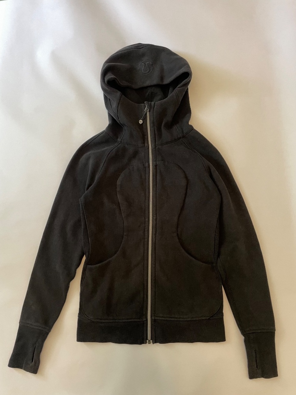 Lululemon Full Zip Black Scuba Hoodie Sweatshirt , Running Athletic, Women's 4